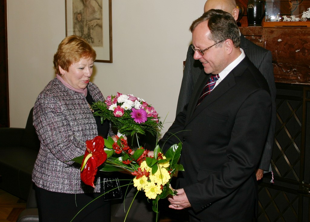 Ms Hana Pýchová with president of SAO Miloslav Kala