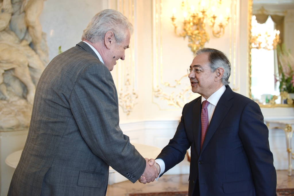 President of CR Mr. Miloš Zeman and President of the European Court of Auditors Vítor Caldeira - 15.6.2015