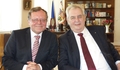 Prezident NKÚ Miloslav Kala s prezidentem republiky Milošem Zemanem
