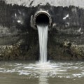 Outfall sewerage into the river