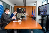 President Kala during online meeting