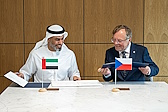 Jeho Excelence Humaid Obaid Abushibs a prezident NKÚ Miloslav Kala