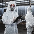People in chemical protection suits