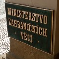 Ministerstvo zahraničních věcí - nápis na budově