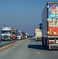 Trucks on the highway